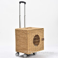 สายการบินได้รับการอนุมัติจาก Wheels Puppy Cats Carrier Case ผู้เดินเล่นเข็นเด็กรถเข็นเด็กสัตว์เลี้ยงแมวกระเป๋าเดินทาง